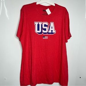 Men's Mad Engine American Flag Letters USA T-Shirt NWT